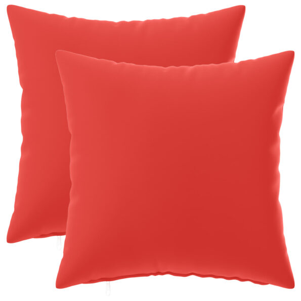 vidaXL Podložka s vankúšom HEERLEN 2 ks Červená Polyester – Obrázok 2