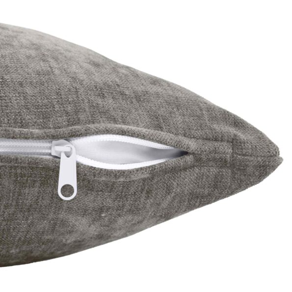 vidaXL Podložka 2 ks HEERLEN Tmavosivá 40 x 40 cm Čenilová tkanina – Obrázok 6
