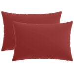 vidaXL Podložka s vankúšom HEERLEN 2 ks Víno červené Polyester – Obrázok 2