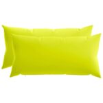 vidaXL Podložka s vankúšom HEERLEN 2 ks Žiarivá zelená Polyester – Obrázok 2