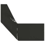 vidaXL Podložka s vankúšom HEERLEN Čierna 40 x 145 cm Polyester – Obrázok 5