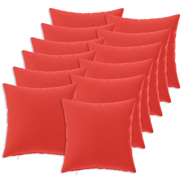 vidaXL Dekoračný vankúš 12 ks HEERLEN Červená 50 x 50 cm Polyester – Obrázok 2