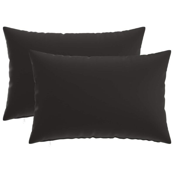 vidaXL Dekoračný vankúš 2 ks HEERLEN Čierna 50 x 70 cm Polyester – Obrázok 2
