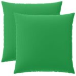 vidaXL Dekoračný vankúš 2 ks HEERLEN Zelená 70 x 70 cm Polyester – Obrázok 2