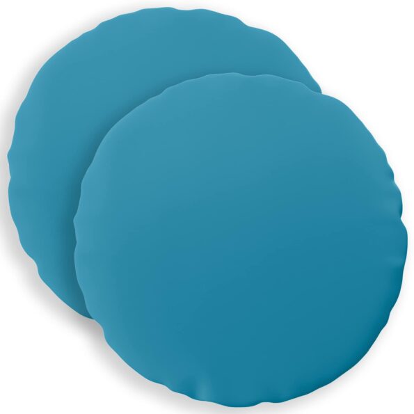 vidaXL Podložka s vankúšom HEERLEN 2 ks Svetlomodrá Polyester – Obrázok 2