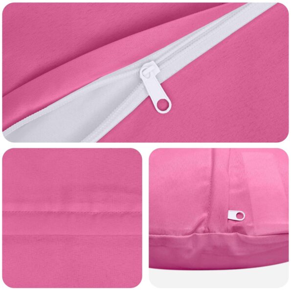vidaXL Podložka 2 ks HEERLEN Ružová Ø 50 cm Polyester – Obrázok 6