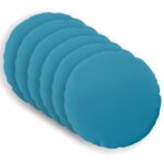 vidaXL Podložka 6 ks HEERLEN Svetlomodrá Ø 60 cm Polyester – Obrázok 2