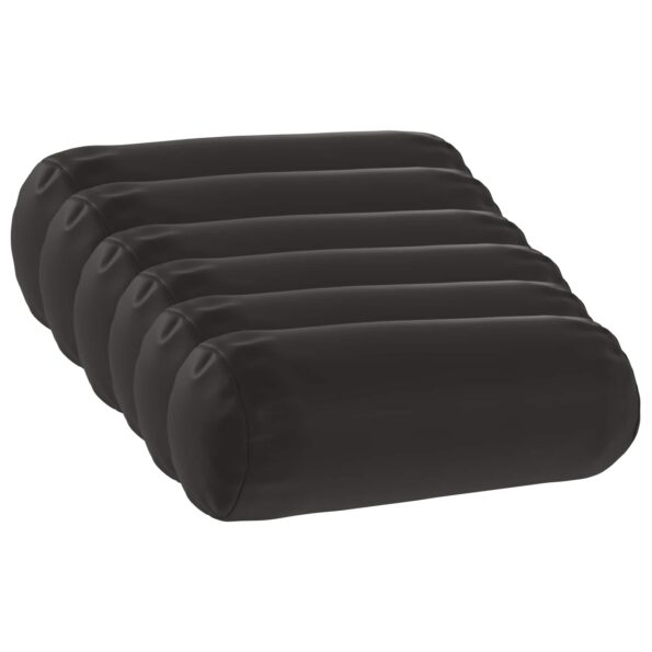 vidaXL Podložka 6 ks HEERLEN Čierna Ø 15 x 40 cm Polyester – Obrázok 2
