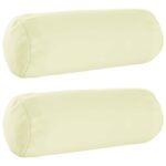vidaXL Podložka 2 ks HEERLEN Krémová Ø 15 x 40 cm Polyester – Obrázok 2