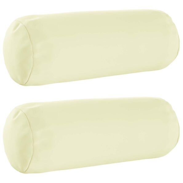 vidaXL Podložka 2 ks HEERLEN Krémová Ø 15 x 40 cm Polyester – Obrázok 2