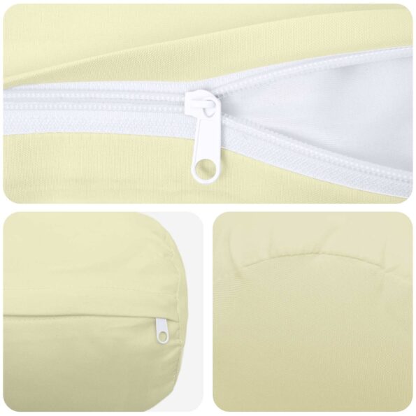 vidaXL Podložka 2 ks HEERLEN Krémová Ø 15 x 40 cm Polyester – Obrázok 7