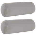 vidaXL Podložka 2 ks HEERLEN Sivá Ø 15 x 40 cm Polyester – Obrázok 2