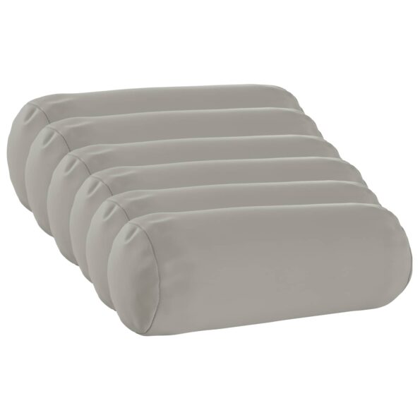 vidaXL Podložka 6 ks HEERLEN Sivá Ø 15 x 40 cm Polyester – Obrázok 2