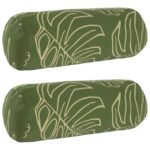 vidaXL Podložka 2 ks HEERLEN Design s listami Ø 15 x 40 cm Polyester – Obrázok 2