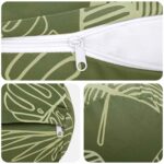 vidaXL Podložka 2 ks HEERLEN Design s listami Ø 15 x 40 cm Polyester – Obrázok 7