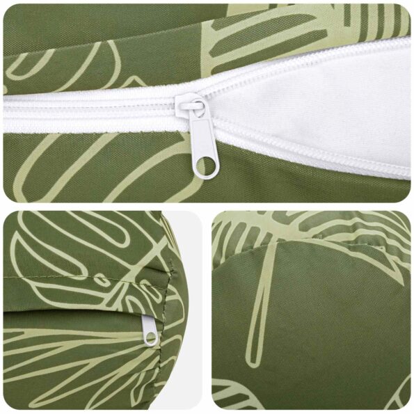 vidaXL Podložka 2 ks HEERLEN Design s listami Ø 15 x 40 cm Polyester – Obrázok 7