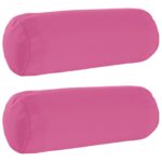 vidaXL Podložka 2 ks HEERLEN Ružová Ø 15 x 40 cm Polyester – Obrázok 2