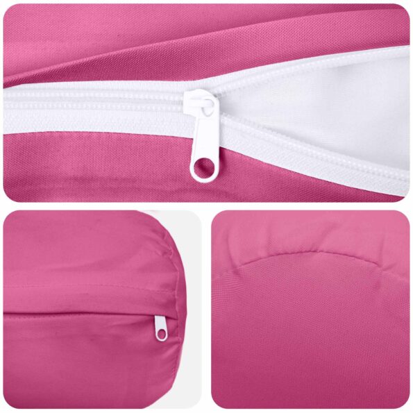 vidaXL Podložka 6 ks HEERLEN Ružová Ø 15 x 40 cm Polyester – Obrázok 7