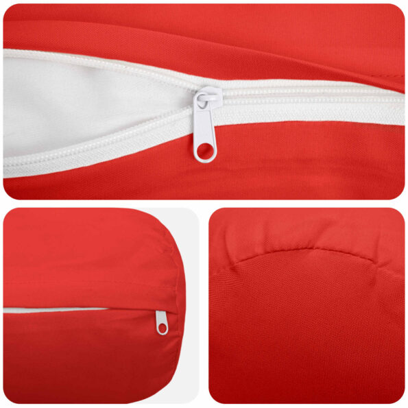 vidaXL Podložka 6 ks HEERLEN Červená Ø 15 x 40 cm Polyester – Obrázok 7