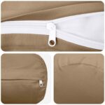 vidaXL Podložka 2 ks HEERLEN Sivohnedá Ø 15 x 40 cm Polyester – Obrázok 7