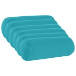 vidaXL Podložka 6 ks HEERLEN Tyrkysová Ø 15 x 40 cm Polyester – Obrázok 2
