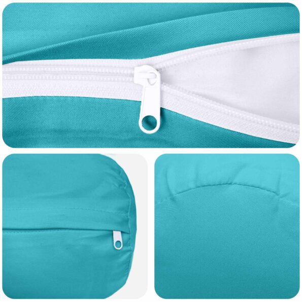 vidaXL Podložka 6 ks HEERLEN Tyrkysová Ø 15 x 40 cm Polyester – Obrázok 7