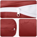vidaXL Podložka 2 ks HEERLEN Víno červené Ø 15 x 40 cm Polyester – Obrázok 7