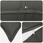 vidaXL Podložka s vankúšom HOUTEN 2 ks Antracitová Polyester – Obrázok 5