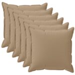 vidaXL Podložka s vankúšom HOUTEN 6 ks Sivohnedá Polyester – Obrázok 2