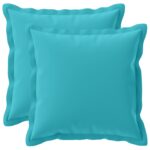 vidaXL Podložka s vankúšom HOUTEN 2 ks Tyrkysová Polyester – Obrázok 2