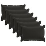 vidaXL Podložka s vankúšom HOUTEN 6 ks Čierna Polyester – Obrázok 2