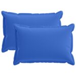 vidaXL Podložka s vankúšom HOUTEN 2 ks Královská modrá Polyester – Obrázok 2