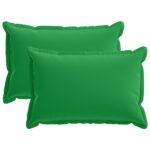 vidaXL Podložka s vankúšom HOUTEN 2 ks Zelená Polyester – Obrázok 2