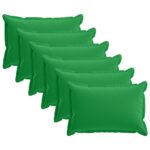 vidaXL Podložka s vankúšom HOUTEN 6 ks Zelená Polyester – Obrázok 2