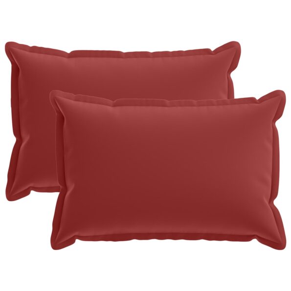 vidaXL Podložka s vankúšom HOUTEN 2 ks Víno červené Polyester – Obrázok 2