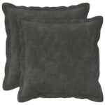 vidaXL Podložka s vankúšom HOUTEN 2 ks Antracitová Mikrovlákno fleece