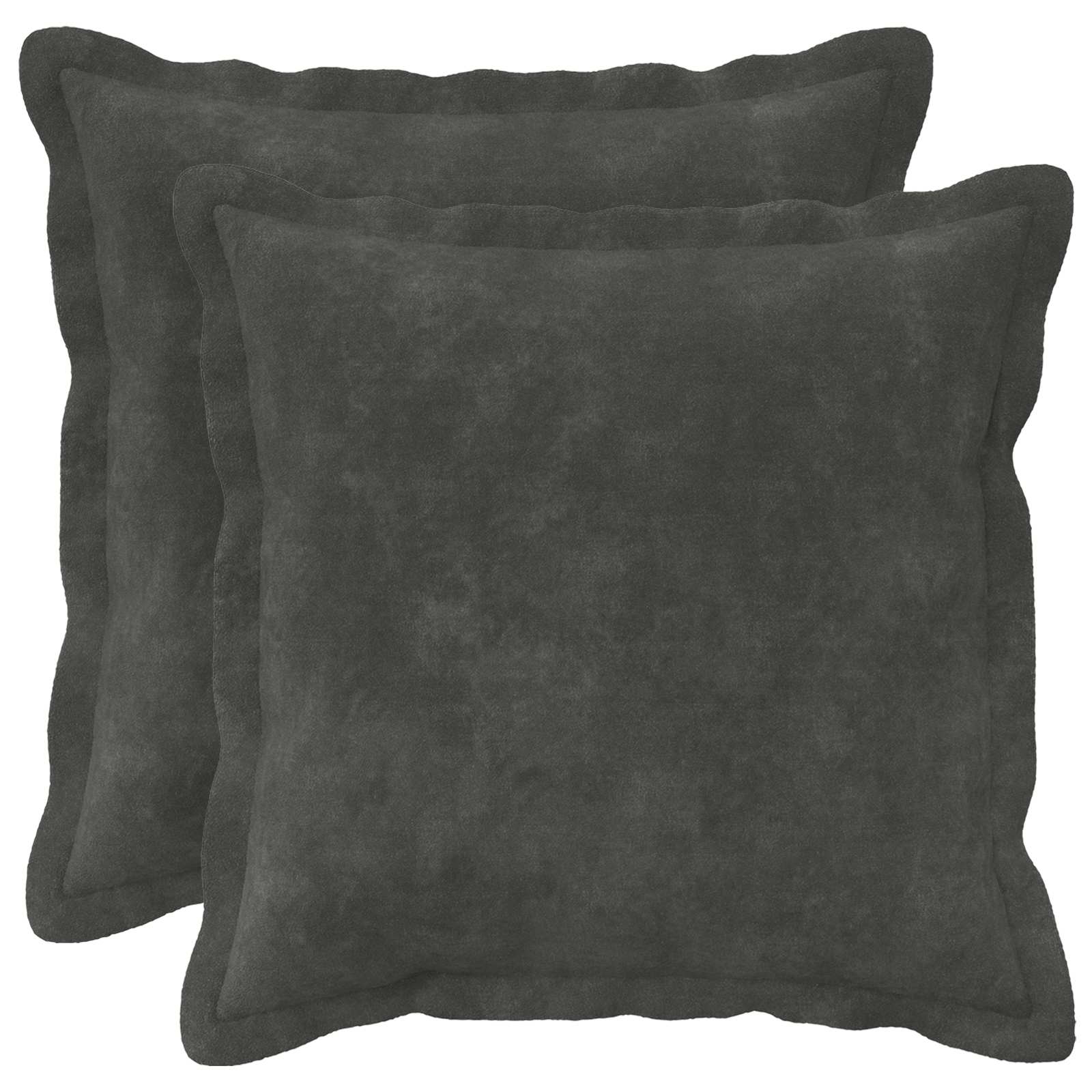 932571_1.jpg vidaXL Podložka s vankúšom HOUTEN 2 ks Antracitová Mikrovlákno fleece – Obrázok 1