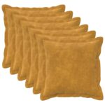 vidaXL Podložka 6 ks HOUTEN Žltá 35 x 35 cm Mikrovlákno fleece