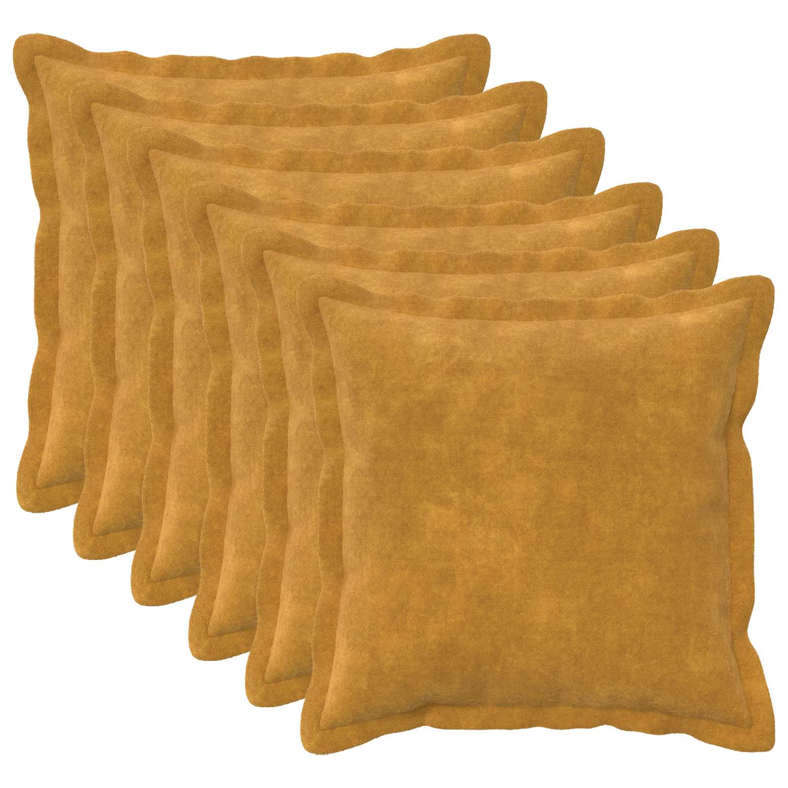 932578_1.jpg vidaXL Podložka 6 ks HOUTEN Žltá 35 x 35 cm Mikrovlákno fleece – Obrázok 1