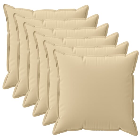 vidaXL Podložka s vankúšom HOUTEN 6 ks Béžová Polyester – Obrázok 2