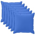 vidaXL Podložka s vankúšom HOUTEN 6 ks Královská modrá Polyester – Obrázok 2