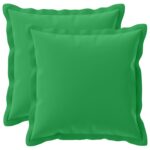 vidaXL Podložka s vankúšom HOUTEN 2 ks Zelená Polyester – Obrázok 2