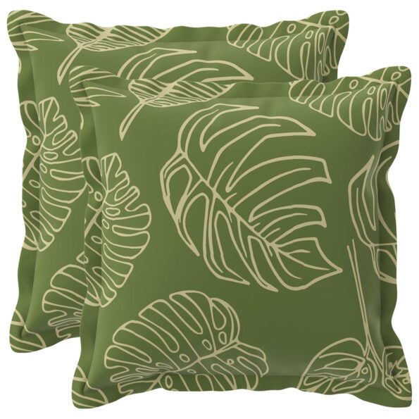 vidaXL Podložka List s vankúšom HOUTEN 2 ks Design s listami Polyester – Obrázok 2