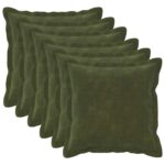 vidaXL Podložka s vankúšom HOUTEN 6 ks Zelená Mikrovlákno fleece
