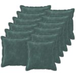 vidaXL Podložka HOUTEN 12 ks Morsky modrá Mikrovlákno fleece