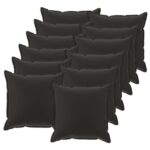 vidaXL Podložka s vankúšom HOUTEN 12 ks Čierna Polyester – Obrázok 2