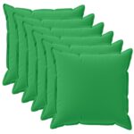 vidaXL Podložka s vankúšom HOUTEN 6 ks Zelená Polyester – Obrázok 2