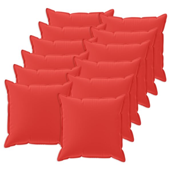 vidaXL Podložka s vankúšom HOUTEN 12 ks Červená Polyester – Obrázok 2