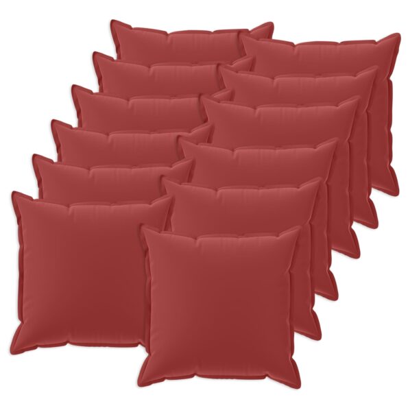 vidaXL Podložka s vankúšom HOUTEN 12 ks Víno červené Polyester – Obrázok 2