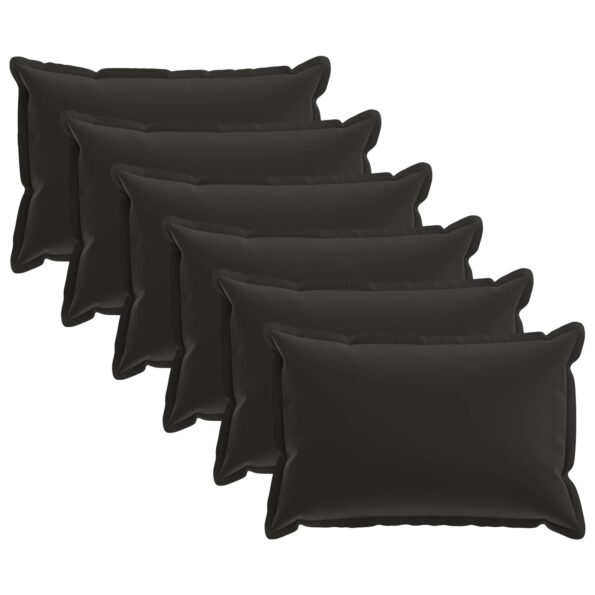 vidaXL Podložka s vankúšom HOUTEN 6 ks Čierna Polyester – Obrázok 2